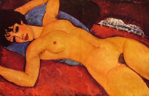 Amedeo Modigliani: Nudo sdraiato a braccia aperte